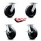 Service Caster 8 Inch Kingpinless Polyolefin Wheel Swivel Caster Set with 2 Brakes SCC SCC-KP30S820-POR-2-SLB-2 - alternate 3